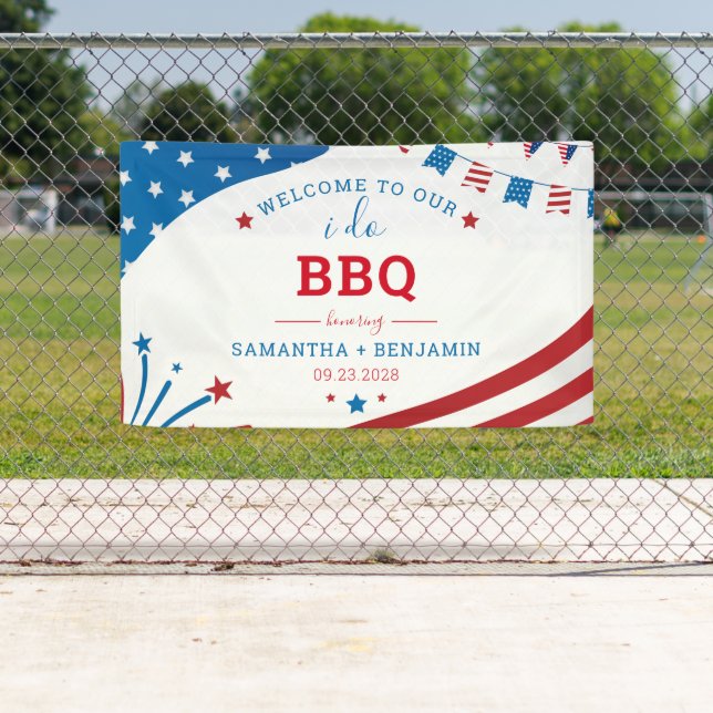 Lona Bienvenida a las parejas verano BBQ USA Bridal Sho (In situ)