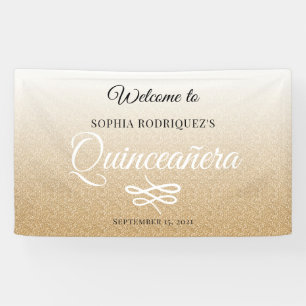 Lona Bienvenida a los 15 cumpleaños de la Purpurina de