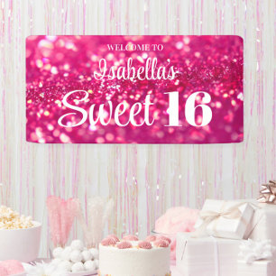 Lona Bienvenida a los 16 cumpleaños de Glam Sweet, Purp