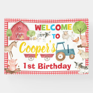 Lona Bienvenida a los animales de granja Barnyard Birth