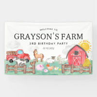 Bienvenida a los niños de la granja Rustic Barnyar