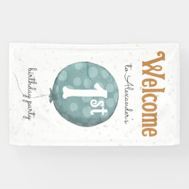 Lona Bienvenida a los primeros cumpleaños del simple gl