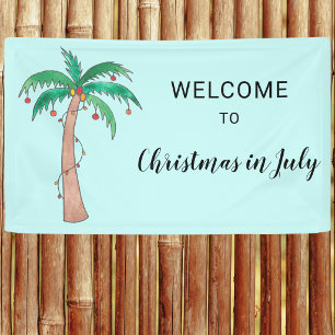 Lona Bienvenida a Navidad en Julio