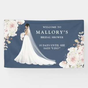 Lona Bienvenida a novia en Boda vestido con ducha de no