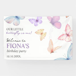 Lona Bienvenida a nuestro pequeño Chica mariposa de pri