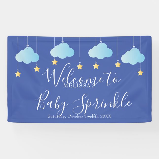 Lona Bienvenida a Twinkle Sprinkle Baby Shower / Sprink (Horizontal)