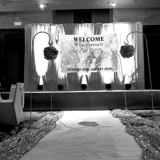 Lona Bienvenida A Un Boda De Fotografías Con Sentido Bl (In Situ)