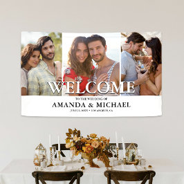 Lona Bienvenida a un Boda fotográfico moderno