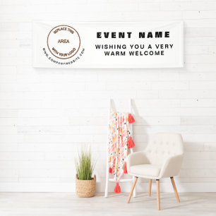 Lona Bienvenida a un evento comercial con logotipo en l