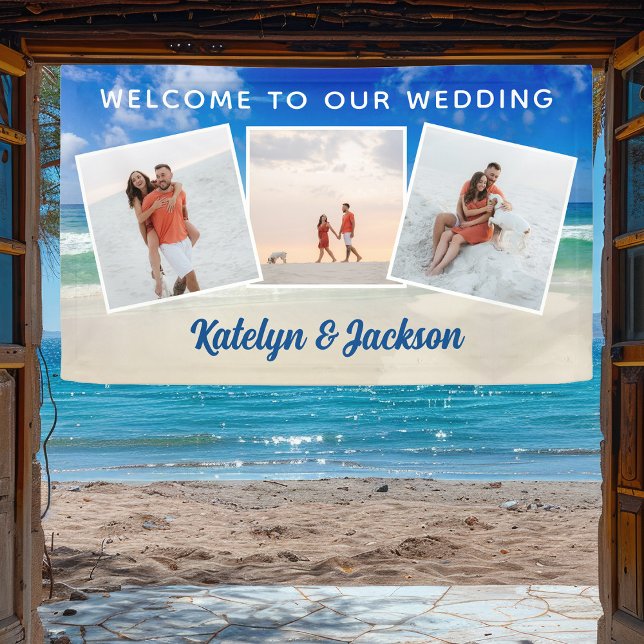 Lona Bienvenida a un hermoso Boda de Collage de fotos d (Subido por el creador)