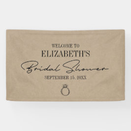 Lona Bienvenida a una ducha de novia con estilo moderno