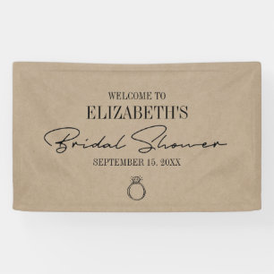 Lona Bienvenida a una ducha de novia con estilo moderno