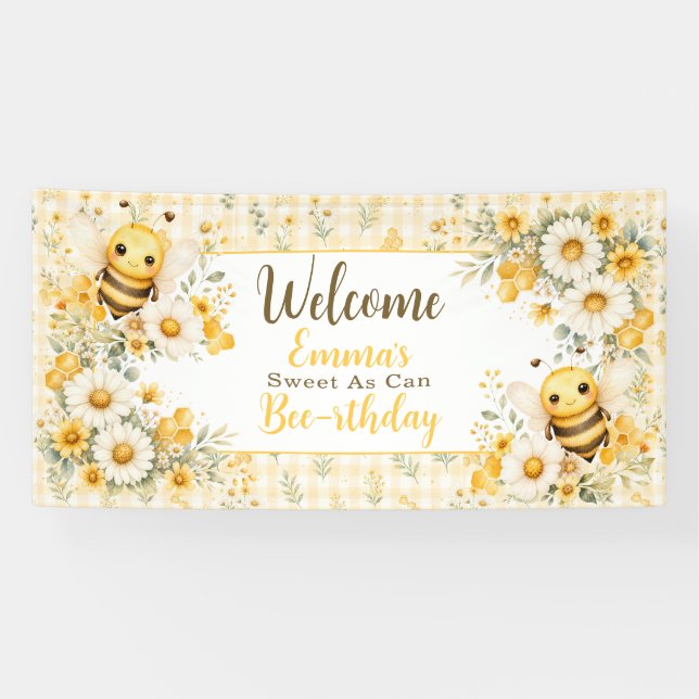 Lona Bienvenida Abeja Dulce (Horizontal)
