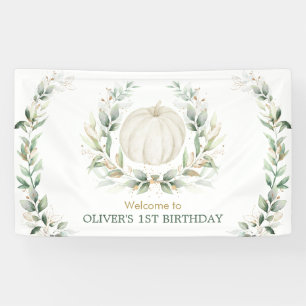 Lona Bienvenida al 1er cumpleaños de Elegante Verdor Ot