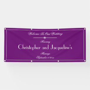 Lona Bienvenida al aire libre del boda Vintage Purple P