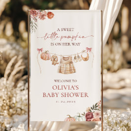 Lona Bienvenida al Baby Shower de la Niña Calabacita de