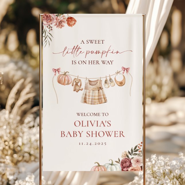 Lona Bienvenida al Baby Shower de la Niña Calabacita de (Subido por el creador)