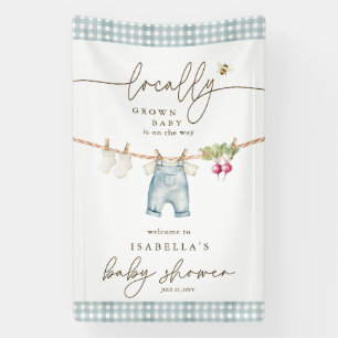 Lona Bienvenida al Baby Shower de Mercadillo de Agricul