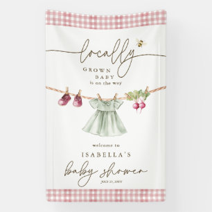 Lona Bienvenida al Baby Shower de productos locales