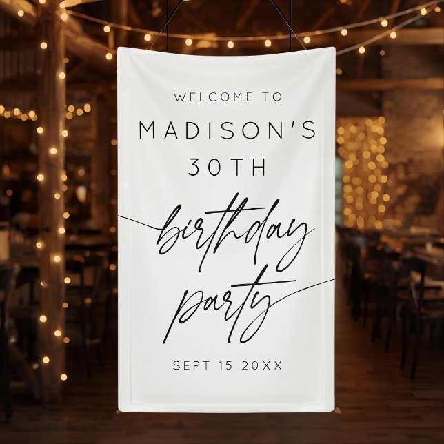 Lona Bienvenida al Fiesta de cumpleaños número 30 minim (Subido por el creador)