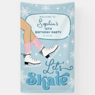 Lona Bienvenida al Fiesta de Patinaje sobre Hielo Cumpl