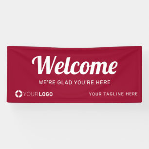 Lona Bienvenida al logotipo de Red Personalizado Compan