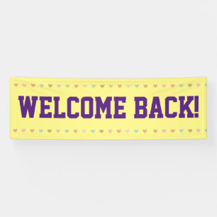 Lona Bienvenida Atrás - Reabriendo Banner