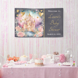 Lona Bienvenida Baby Shower a la Princesa Magnífica