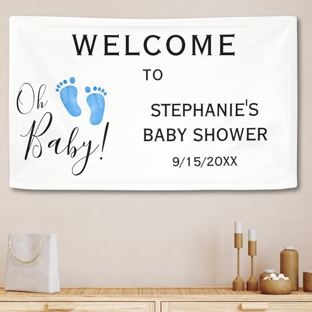 Lona Bienvenida Baby Shower de Oh Baby Boy (Subido por el creador)