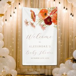 Lona Bienvenida Baby Shower personalizada de Boho Fall