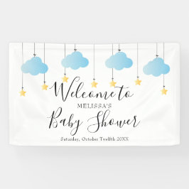 Lona Bienvenida Baby Shower Twinkle Twinkle Blue Boy