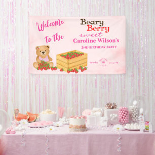 Lona Bienvenida Beary Berry Sweet Pink Red Strawberry C