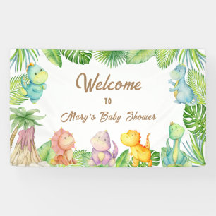 Lona Bienvenida Bebé Dinosaurio