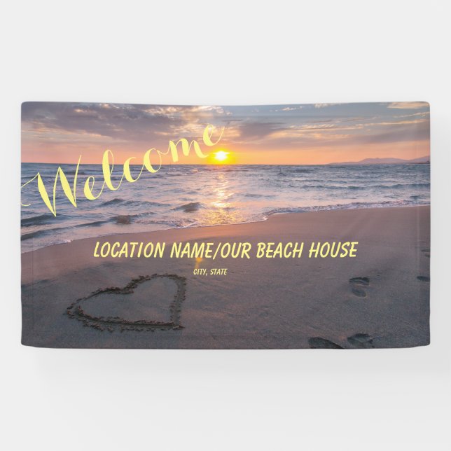 Lona Bienvenida Cálida Ocean Sunset Beach House, B&B, T (Horizontal)