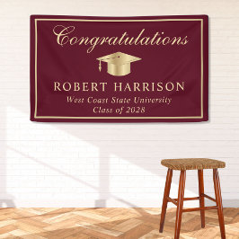 Lona Bienvenida clásica de graduación de tapa de gradua