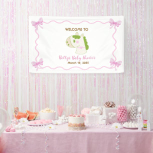 Lona Bienvenida Cumple Bebé Niña Caballo Rosa Personali