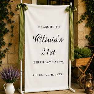 Lona Bienvenida Cumpleaños Personalizada Cumpleaños 21