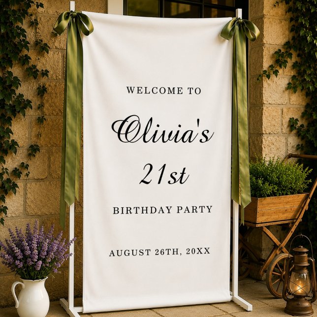 Lona Bienvenida Cumpleaños Personalizada Cumpleaños 21  (Subido por el creador)