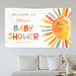 Lona Bienvenida de Baby Shower Sunshine