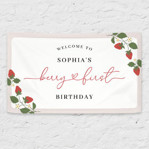 Lona Bienvenida de Berry, Chica Rústico Elegante