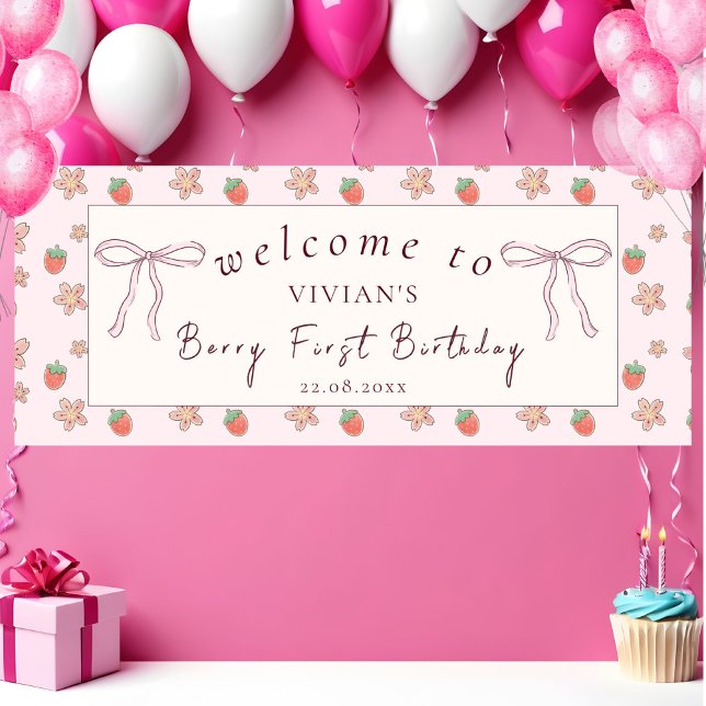 Lona Bienvenida de Berry Primer Cumpleaños (Subido por el creador)