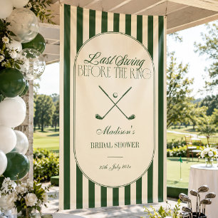 Lona Bienvenida de boda de Golf "Último swing antes del