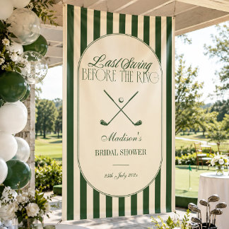 Lona Bienvenida de boda de Golf "Último swing antes del