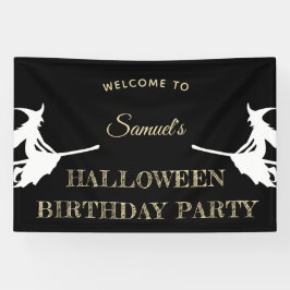 Lona Bienvenida de cumpleaños de Halloween para niños