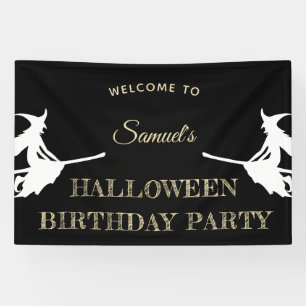 Lona Bienvenida de cumpleaños de Halloween para niños