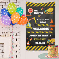 Bienvenida de fiesta de cumpleaños de construcción