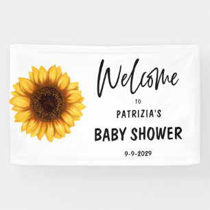 Lona Bienvenida de girasoles de otoño para baby shower