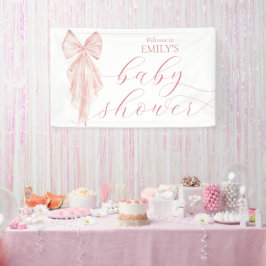 Lona Bienvenida de la cinta Baby Shower Chica de plegad