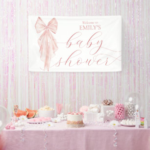 Lona Bienvenida de la cinta Baby Shower Chica de plegad