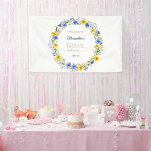 Lona Bienvenida de la guirnalda Blue Yellow Lavender